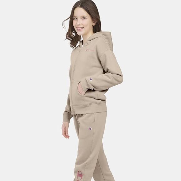 NWT Champion Girls Full Zip Khaki Signature Sweatshirt Small - Picture 2 of 7